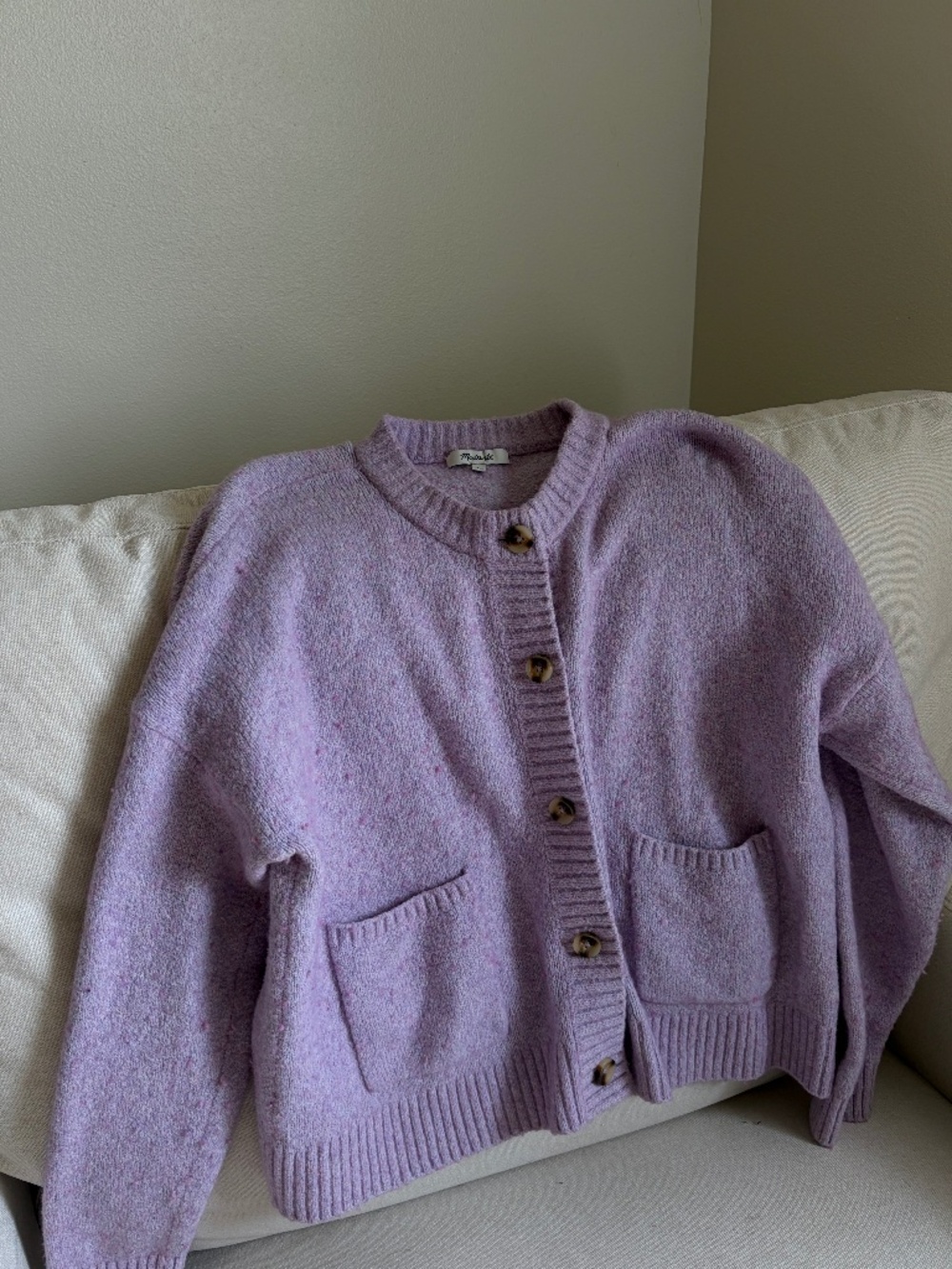 madewell lavender cardigan